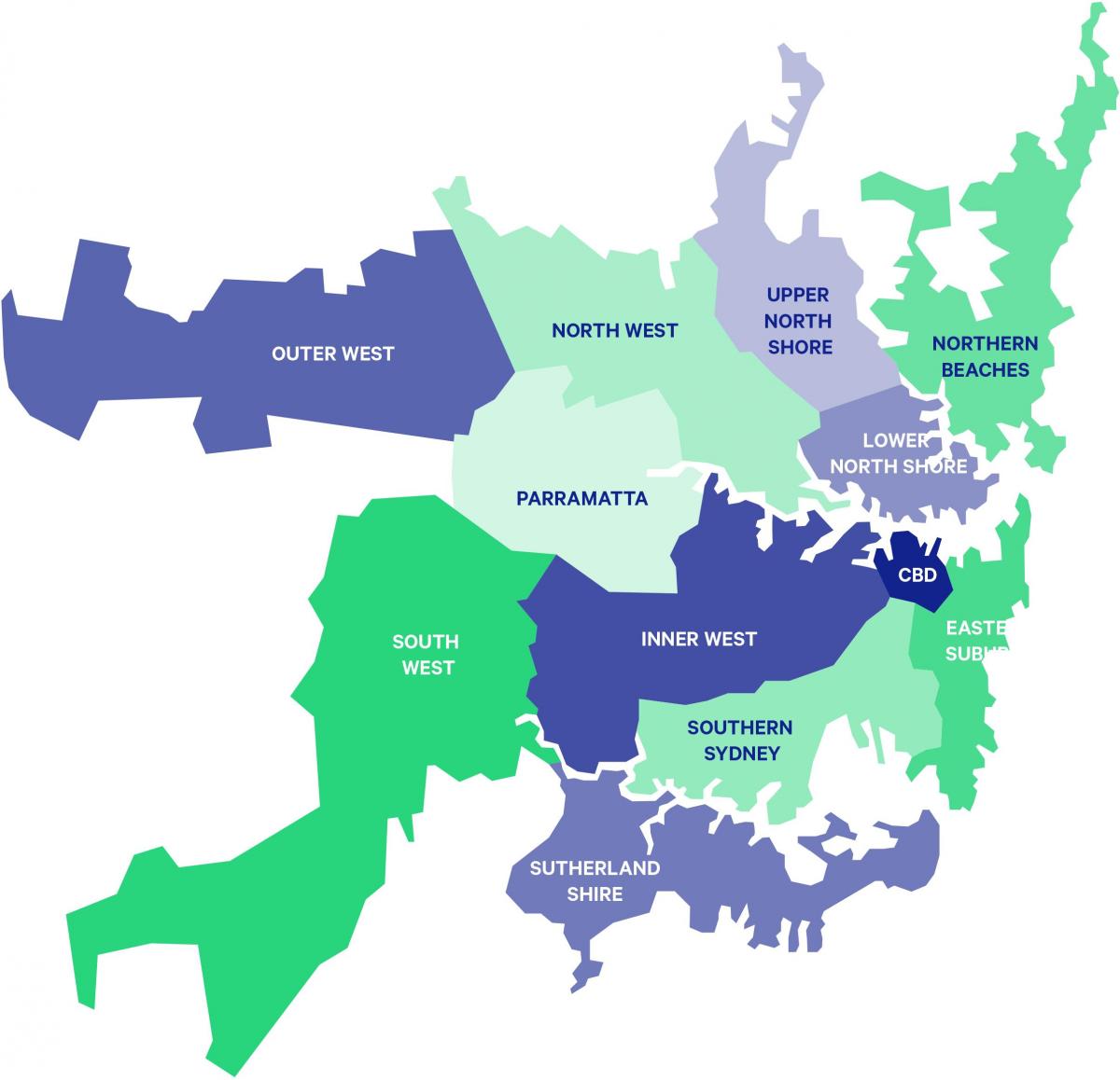 悉尼郊区地图