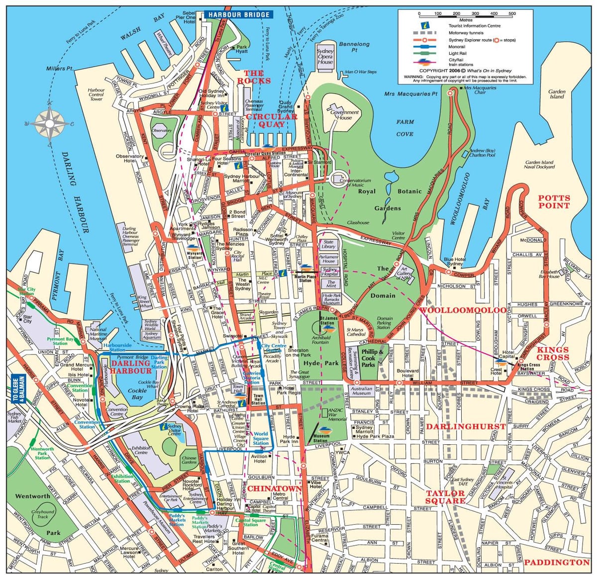 悉尼市的地图