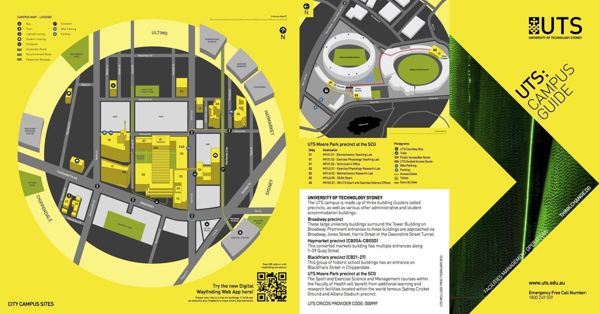 悉尼科技大学的校园地图