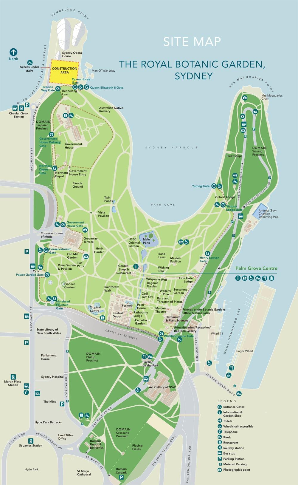悉尼植物园地图
