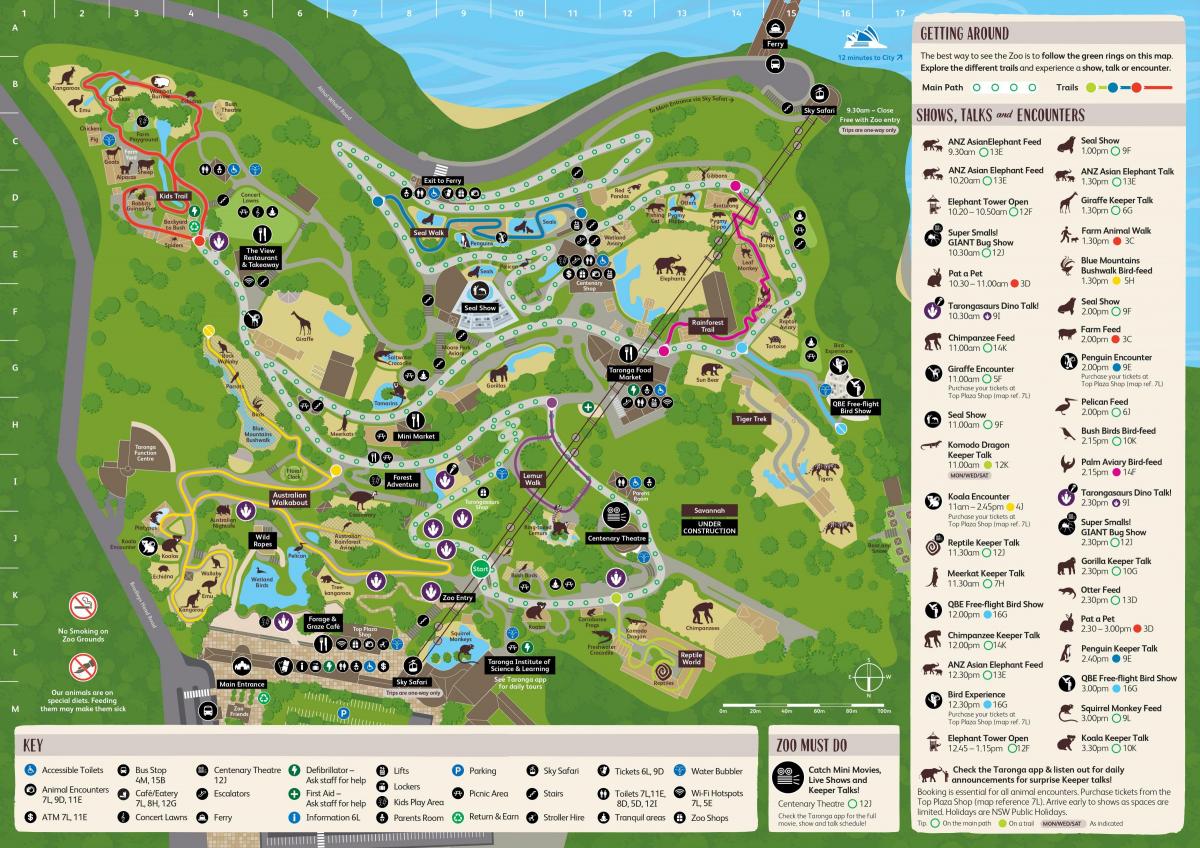 悉尼动物园地图