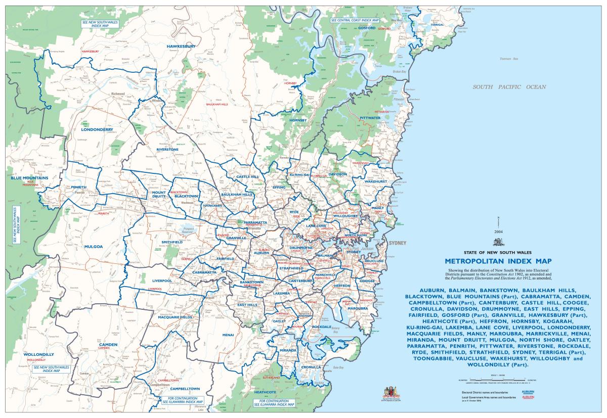 地图的悉尼市区