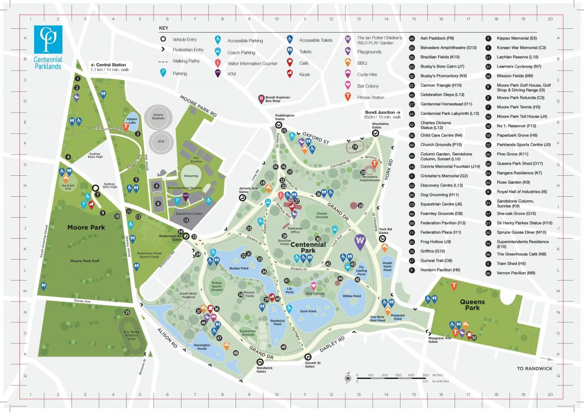 地图摩尔公园悉尼