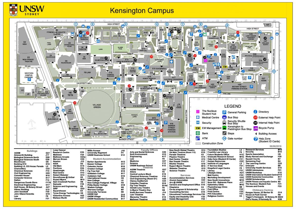 新南威尔士大学校园地图