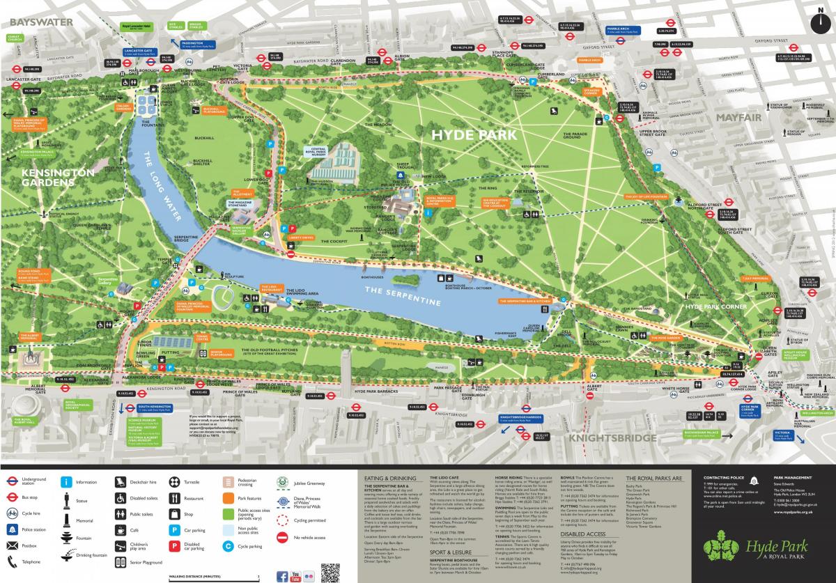地图的海德公园的悉尼