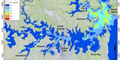洪水地图，悉尼