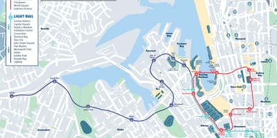 单轨铁路悉尼的地图