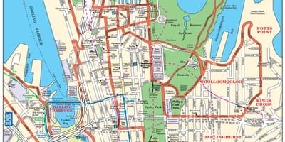 悉尼市的地图