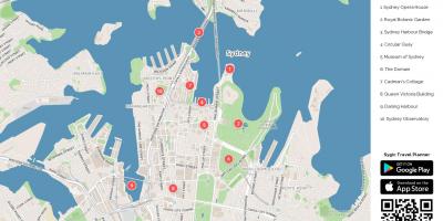 悉尼步行游览地图