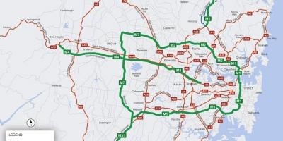 地图的悉尼收费公路