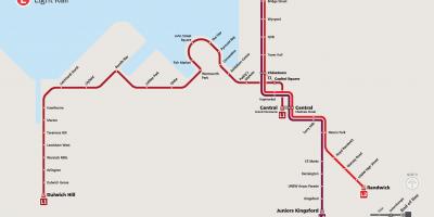 轻轨悉尼的地图