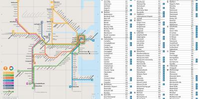 铁路地图的悉尼